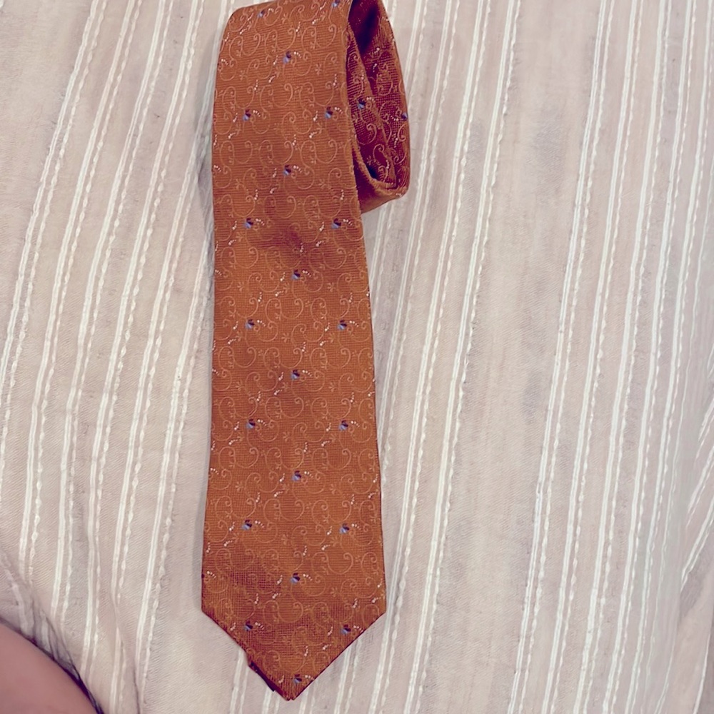 Men’s tie - Tasso Elba orange
